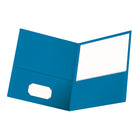 Oxford 2 Pocket Portfolio - Light Blue-Twin-pocket folders hold up to 50 sheets of letter-size paper in each pocket