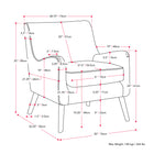 CorLiving LSS-301-C Elwood Modern Accent Chair in Grey-10