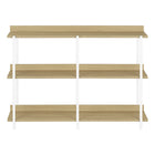 Monarch Specialties 2222 48"L Accent Table - Natural/White Metal Hall Console-Warranty: 1 Year limited for parts
