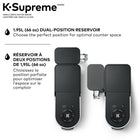Keurig K-Supreme Single Serve K-Cup Pod Coffee Maker - With MultiStream Technology - Black-1.95 L (66 oz) Dual-position reservoir: Choose the perfect position for optimal counter space. Removable reservoir makes refilling easy