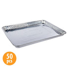 Luciano Aluminum Foil Cookie Tray, 17.75 x 12.75 inches, Silver, 50 Pieces-Versatile: suitable for serving meals and sides for summer BBQs, holiday parties, events, and many more!