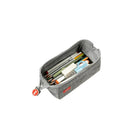ZIPIT Lenny Zippered Pencil Case - Heather Grey-7.6" x 4.5" x 2.9"