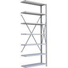 Metalware RK332 Boltless Shelving Unit, 7-Shelves, 36" x 12" x 88", Light Grey-Adjustable shelving system that provides high strength, yet economical storage capacity for your needs