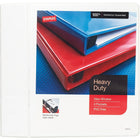 Staples Heavy-Duty View Binder with D-Rings - 5" - White-Back-mounted rings allow pages to lie flat