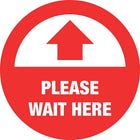 Mark Maker Floor Decal 12" Diameter Circle - Please Wait Here-Floor Decal
