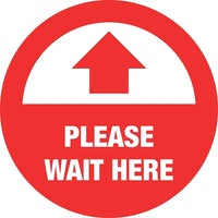 Mark Maker Floor Decal 12" Diameter Circle - Please Wait Here-Floor Decal