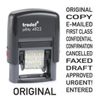 Trodat Dial-A-Phrase Self-Inking Stamp-Contains up to 70% Post-Consumer recylced plastic