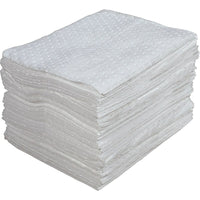 Zenith Safety Laminated (SMS) Sorbent Pads, Oil Only, Heavy, 15" L x 17" W, 100 Pack-Three layer spun bonded/melt blown/spun bonded finish (SMS)