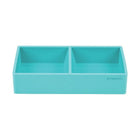 Poppin - Plateau This + That flexible, turquoise-Comprend deux compartiments pour bien ranger ses accessoires de bureau