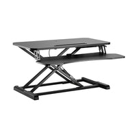 Uplite Sit Stand Desk Riser Desktop Converter - Black-Ergonomic Solution: This standing desk sits on top of your current desk, allowing you to sit or stand on demand.