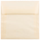 JAM Paper 5.5 x 5.5 Square Envelopes, Spring Ochre Ivory Translucent Vellum, 50 Pack (1591909I)-Spring ochre translucent envelope