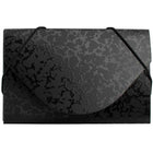 JAM Paper Plastic Business Card Case, Black/Black Composition Design, 5 Pack (2500 539g)-Black and black composition
