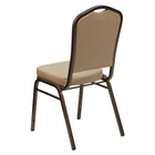 Flash Furniture HERCULES Series Crown Back Stacking Banquet Chairs with Tan Vinyl & Copper Vein Frame - 4 Pack-Tan Vinyl Upholstery