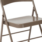 Flash Furniture HERCULES Series Double Braced Beige Metal Folding Chair-18 Gauge Steel Frame