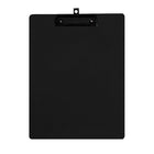 Geo Plastic Clipboard, Letter, 9" x 12", Black, 12 Pack-Clipboard made of strong plastic with retractable hook.