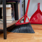 Vileda Oskar Broom with Dustpan-Protective rubber bumpers prevent damage to furniture and walls while sweeping