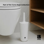 Umbra Corsa Toilet Brush - Melamine - White-Toliet Bush Holder