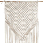 Truu Design Hand Crafted Macrame Wall Hanging 40.75 x 74, inches, Cream White-Purpose: easy and trendy way to spruce up your wall in any living space