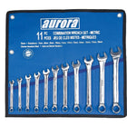 Aurora Tools Combination Wrenche Set, Metric, 11-Piece-Chrome vanadium steel for strength and durability