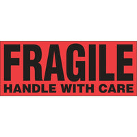 SCN Industrial - Étiquettes Pour Traitement Spécial «Fragile Handle With Care», paquet de 3-Couleur Noir/rouge