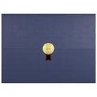 St. James Document/Certificate Holders - Gold Award Seal with Single Red Ribbon - Navy Blue - 5 Pack-Add ceremony, elegance and sincerity to the act of giving recognition