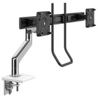 Humanscale M8.1 Monitor Arm with Dual Crossbar + Handle - M81CMWBHB-With innovative features like its Compensator Mechanism and Self-Lubricating Precision Bearings, M8.1 allows users to effortlessly adjust their monitor(s) to their optimal ergonomic position while also providing top-to-bottom cable management