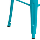 Flash Furniture Commercial Grade 30" High Backless Crystal Teal-Blue Indoor-Outdoor Barstool-Stack Quantity: 10