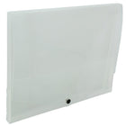 JAM Paper  - Porte-document en plastique format moyen, à bouton pression, 10 x 12 1/2 x 3/4 po, transparent, paquet de 2-Matériau : plastique