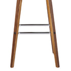 Armen Living Vienna 30" Bar-Height Bar Stool - Grey-360-degree swivel, foam padded seat, sturdy chromed metal footrest