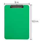 JAM Paper Plastic Clipboards, 9 x 13, Green, 12 Pack (340926880A)-Material: Plastic