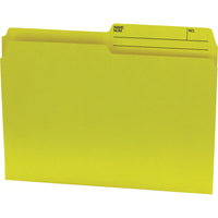 Hilroy Reversible File Folders - Letter Size - Yellow - 100 Pack-Letter sized file folder