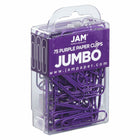 JAM PAPER - Trombone Geant Colore 2", Violet, 2 Paquets de 75-Quantite : 2/paquet (75 par boîte)