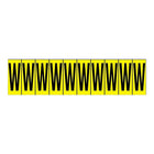 Accuform Signs Individual Letter "W" Markers, 1-15/16"H, Black on Yellow, 10 Characters/Sheet, (NCH602WYL)-Individual Letter; "W"