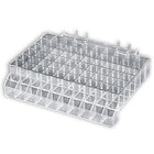 Azar Displays 2.5" x 10" x 7" 60 Compartment Lipstick Tray with Tester, 2 Pack (225510)-Use on pegboard, slat wall or a counter