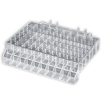 Azar Displays 2.5" x 10" x 7" 60 Compartment Lipstick Tray with Tester, 2 Pack (225510)-Use on pegboard, slat wall or a counter