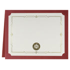 St. James Document/Certificate Holders - Gold Foil Border - Linen Finish - Red - 5 Pack - 83807-Suitable for horizontally or vertically oriented award certificates