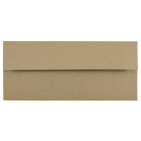 JAM Paper #10 Business Envelopes, 4 1/8 x 9.5, Brown Kraft Paper Bag, 100 Pack (6314842g)-Brown