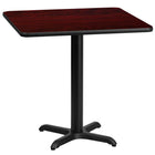 Flash Furniture – Table carrée en stratifié acajou de 30 po avec base de 22 x 22 po (XUMA3030T2222)-Table d'hospitalité