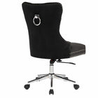 Plata Import Boyel Upholstered Velvet Office Chair - Black-Assembly Required