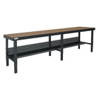 Valleycraft Vari-Tuff Ergonomic Workbenches, 120"W x 28"D, Wood (F87872A8)-120"W x