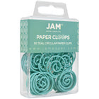 JAM Paper Circular Coloured Papercloops, Teal, 50 Pack (21832066)-Quantity: 50 Circular Clips per Box