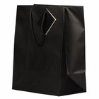 Jam Paper Gift Bags with Rope Handles - Large - 10" x 13" x 5" - Black Matte - 100 Pack-Our giftbags are made from thick 85 lb cardstock that has a smooth matte paper finish and feature a soft rope handle with a blank gift tag