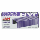 JAM Paper Colorful Staples - Standard Size - Purple - 5000 Pack-Color: Purple