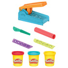 Play-Doh Fun Factory-Attach one of the 2 rail accessories to the front of the kids playset to adjust the shape. Store the rails on the top of the Fun Factory machine to avoid losing them 