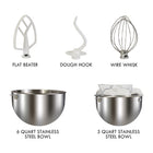 Kenmore Elite 6 qt Bowl-Lift Stand Mixer with Countdown Timer-Premium dishwasher-safe interchangeable attachments: Flat beater/creamer, dough hook and wire whisk