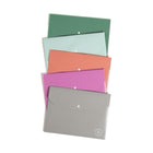 U Brands ECO Porte-documents d'aspect paille de blé - paquet de 5-5 couleurs uniques pour faciliter la codification par couleur
