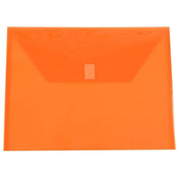 JAM Paper Plastic Envelopes with VELCRO Brand Closure, Letter Booklet, 9.75 x 13, Orange Poly, 24 Pack (218V0org)-Size: 9.5" x 13.13"