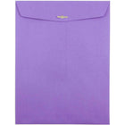 JAM Paper 9 x 12 Open End Catalog Envelopes with Clasp Closure, Brite Hue Violet Purple Recycled, 100 Pack (900906767)-Size: 9" x 12"