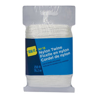 White Nylon Twine - 250'-Adds extra security to wrapped packages. 100% twisted nylon twine. Rot proof. Lots of uses at home or at the office.