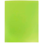 JAM Paper Plastic Heavy Duty Two Pocket Folders, Lime Green, 108 Pack (383HLIB)-Finish: smooth